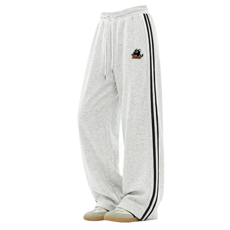 Tonlion Casual Pants Unisex Moderate Straight Fit Pants