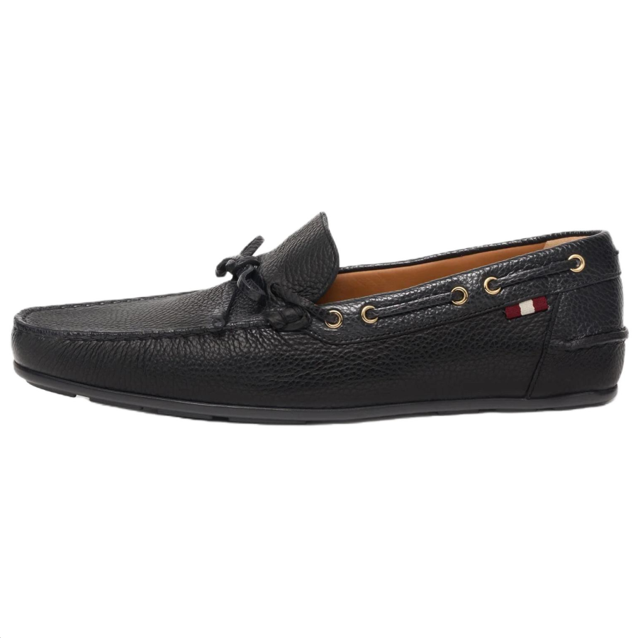 BALLY Clay Leather Casual Leather Shoes Men's Black