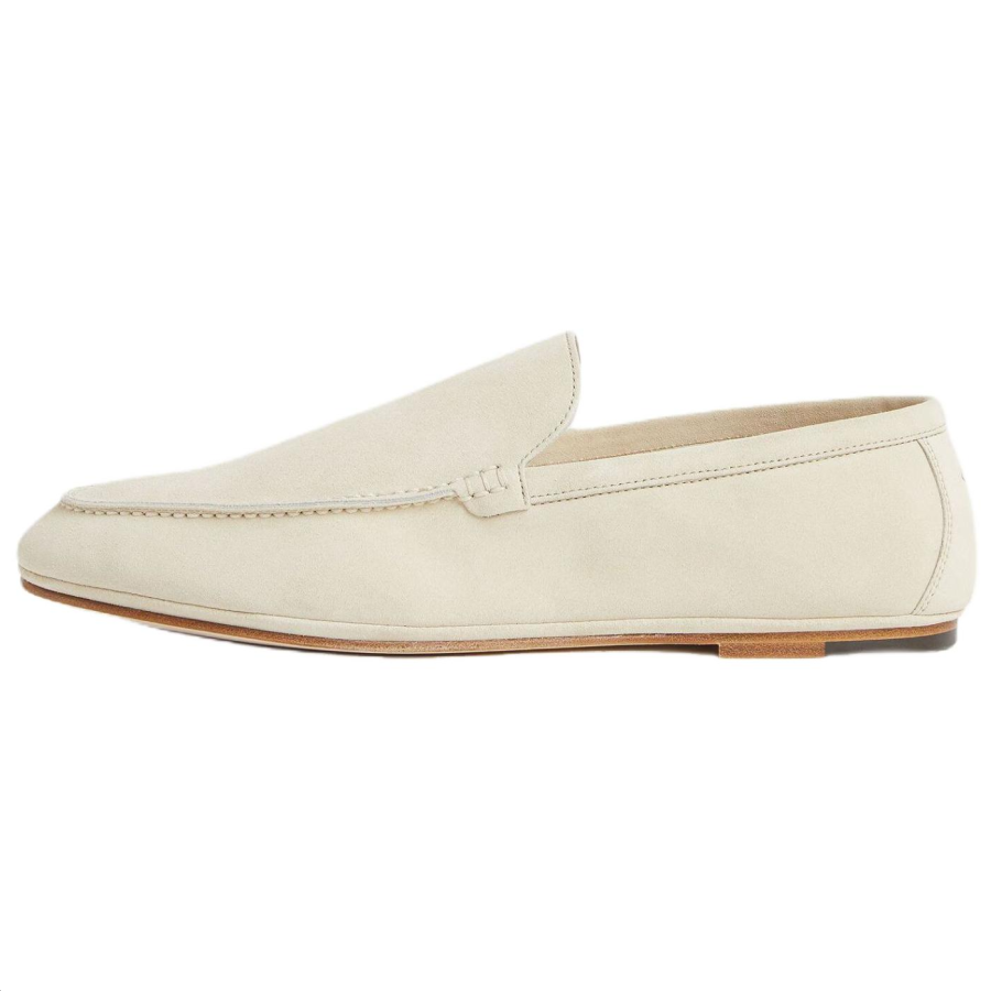 Loro Piana Summer Anton Walk Casual Leather Shoes Men's Yogurt Color