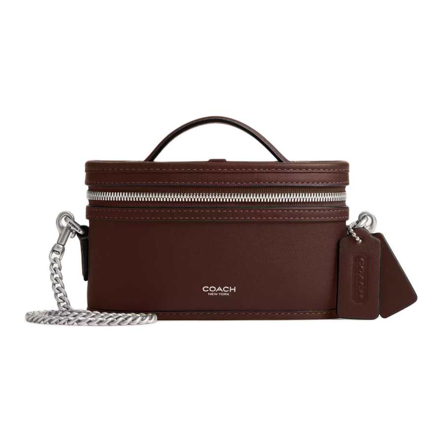 COACH Trail Glove Tanned Leather Crossbody Handbag Mini Women's Maple
