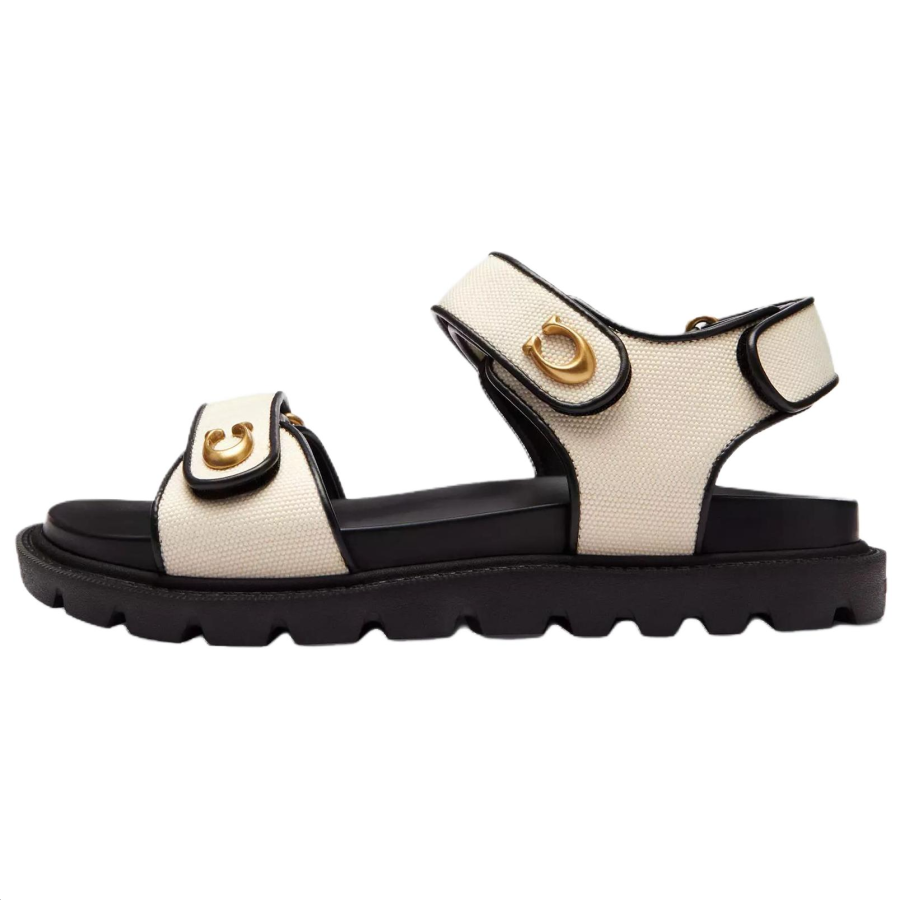 COACH COACH Brynn One Strap Sandals 2.5cm Women's White