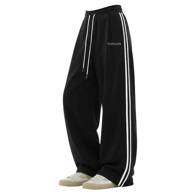 Tonlion Casual Pants Unisex Moderate Straight Fit Pants
