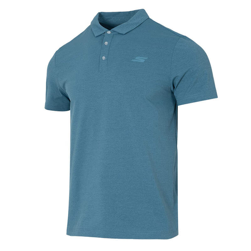 Skechers Polo Shirts Men's Safety Blue/0515 Polo Collar Moderate Other