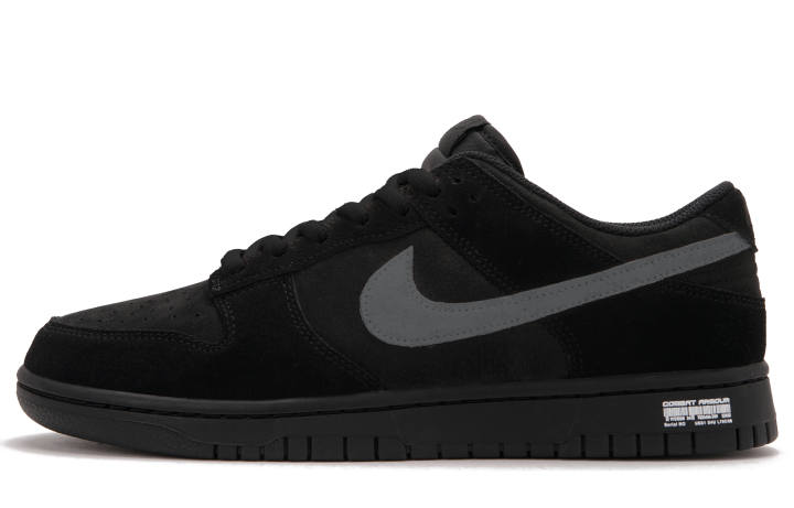 Nike Nike Dunk Black Record B Abrasion Resistant Low top Skateboard Shoes Unisex Black Gray