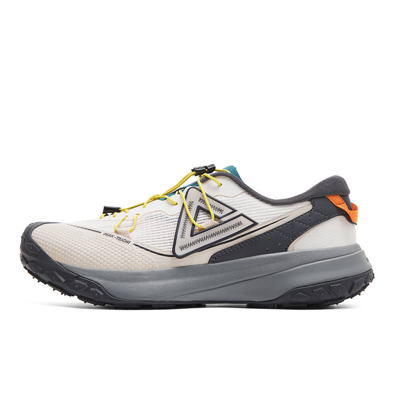 PEAK Cushioning Rebound Support Abrasion Resistant Slip Resistant Casual Shoes Men's Canvas White Dark Gray