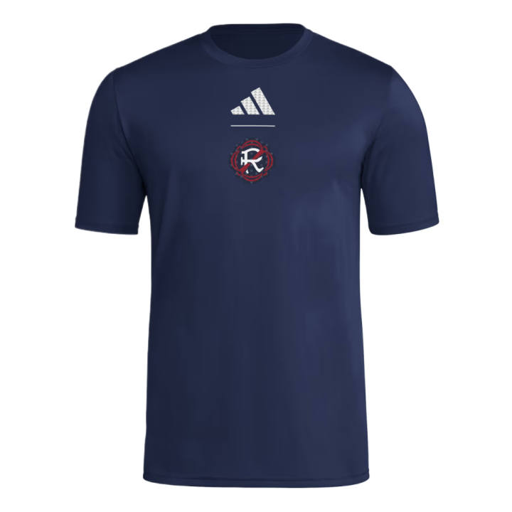 Adidas Adidas T Shirts Men's Marine Blue/Multicolor Crew Neck Moderate