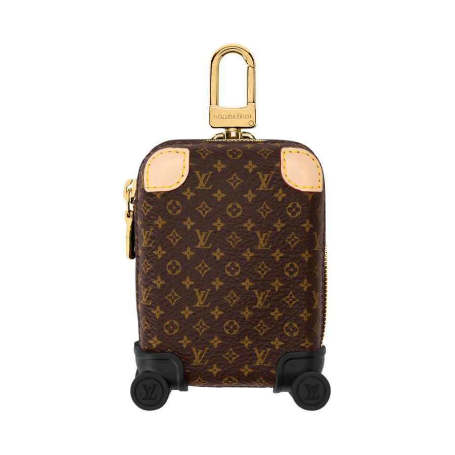 LOUIS VUITTON Horizon Monogram Canvas With Leather Coin Purse Women's Coffee