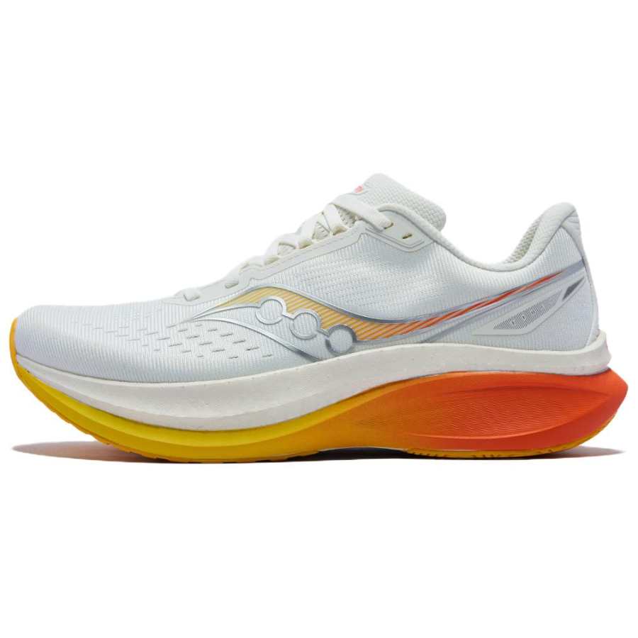 Saucony TIDE Wave 4 Breathable Rebound Casual Running Shoes Unisex White
