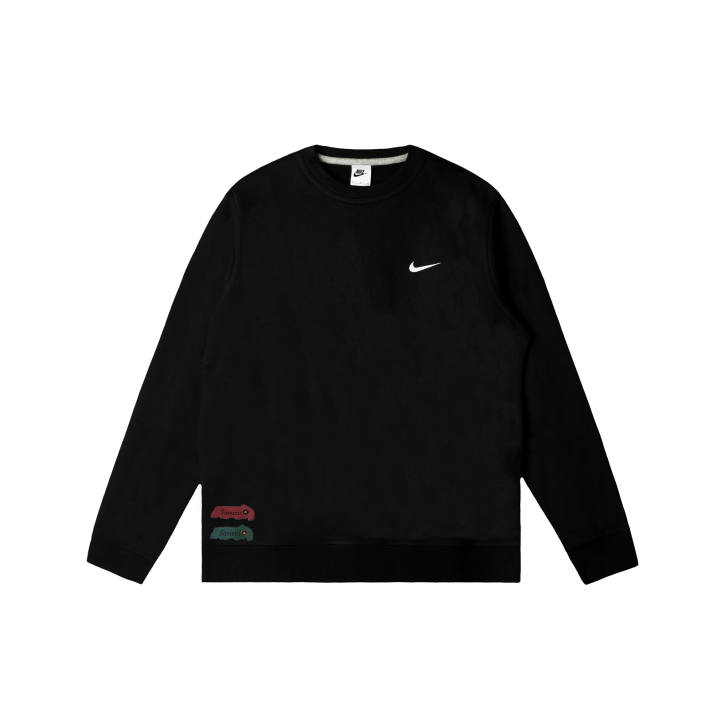 Nike Nike Club Sweatshirts Men's Black Crew Neck Moderate Regular