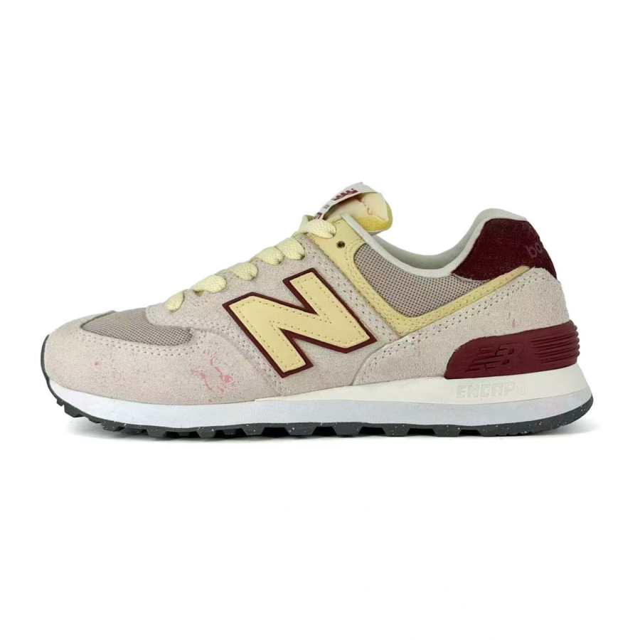 New Balance New Balance NB 574+ Caramel Bar Abrasion Resistant Slip Resistant Low top Casual Shoes Unisex Pink Brown