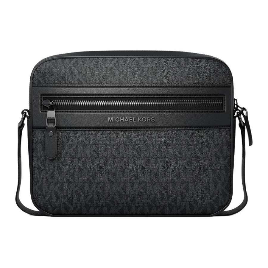 MICHAEL KORS Jet Set Coated Canvas Crossbody Bags Men's Black