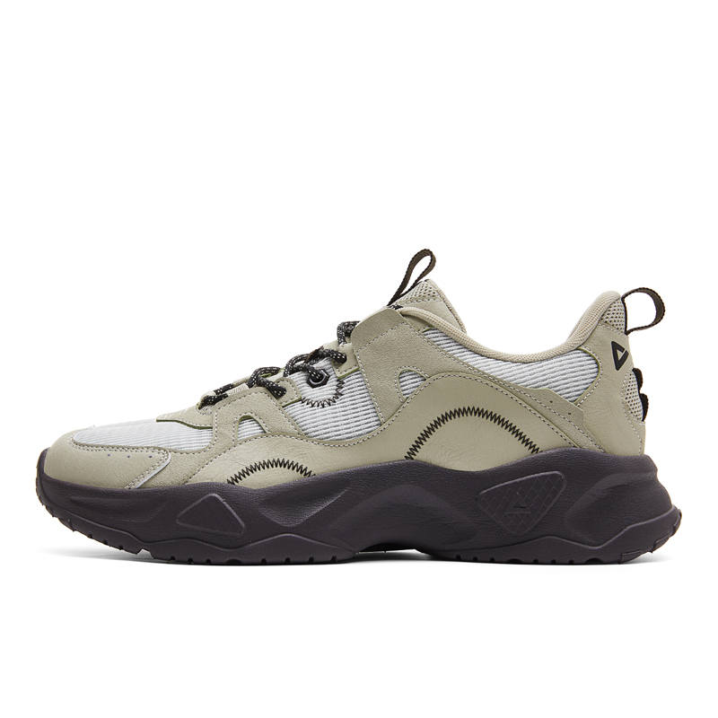 PEAK Cushioning Rebound Height Increasing Support Breathable Casual Shoes Men's Stone Green