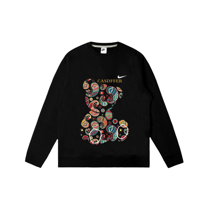 Nike Nike Club Sweatshirts Men's Black Crew Neck Moderate Regular