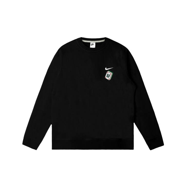 Nike Nike Club Sweatshirts Men's Black Crew Neck Moderate Regular
