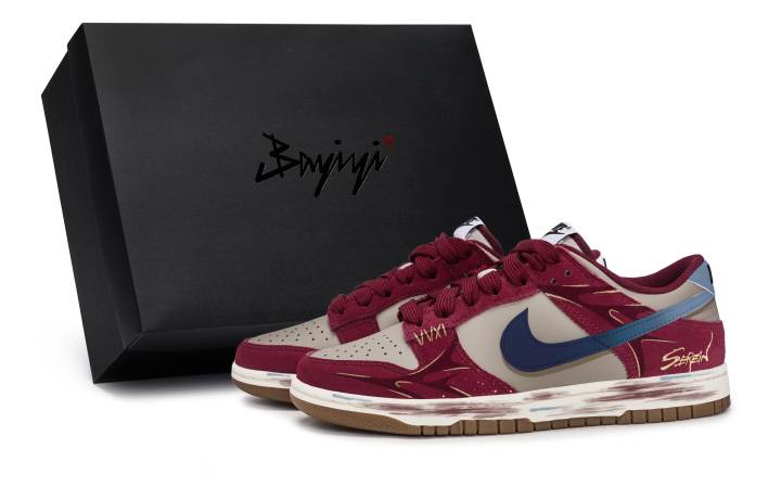 Nike Nike Dunk 811 Manufacturing, Gilded Cinnabar, Special Shoe Box Slip Resistant Low top Skateboard Shoes Men's
