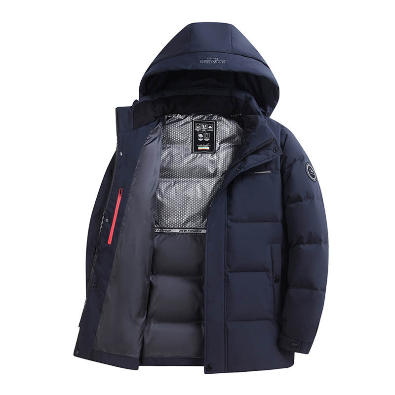 YALU Down Jackets Men's Detachable Hood Thickened Workwear
