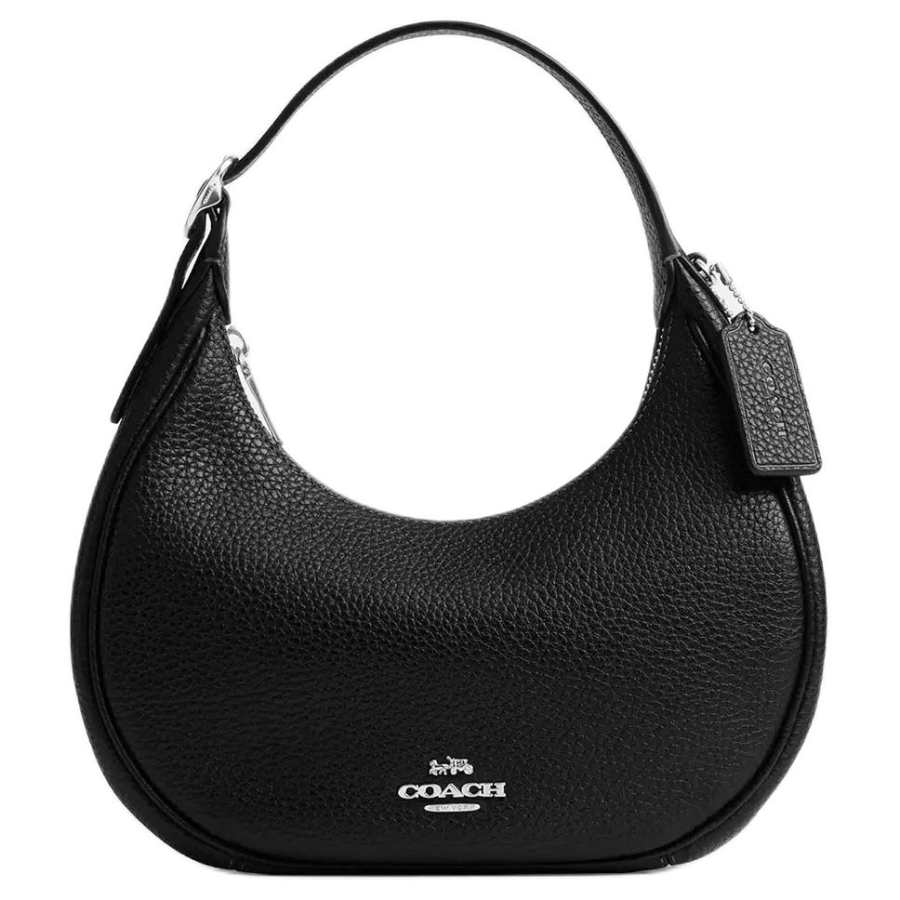 COACH COACH Leather One Shoulder Handbag Small Women's Black