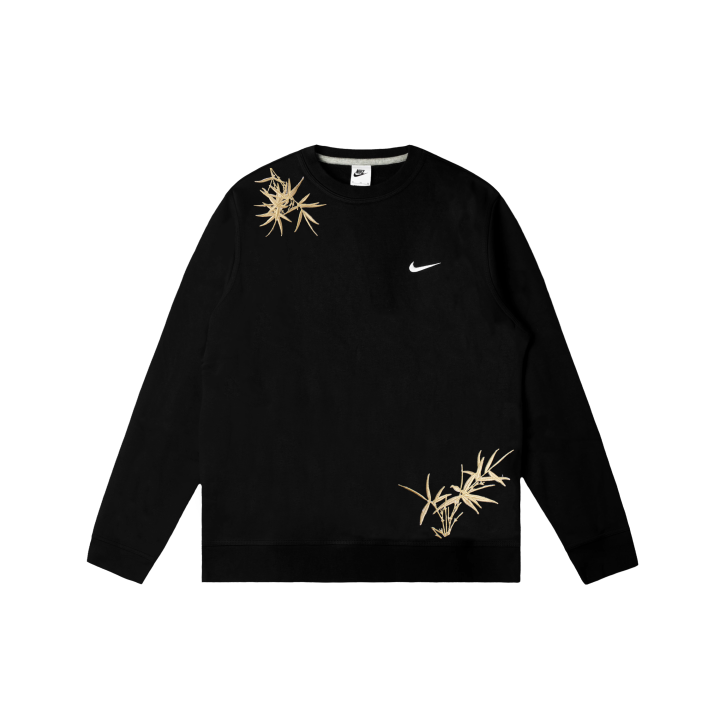 Nike Nike Club Sweatshirts Men's Black Crew Neck Moderate Regular