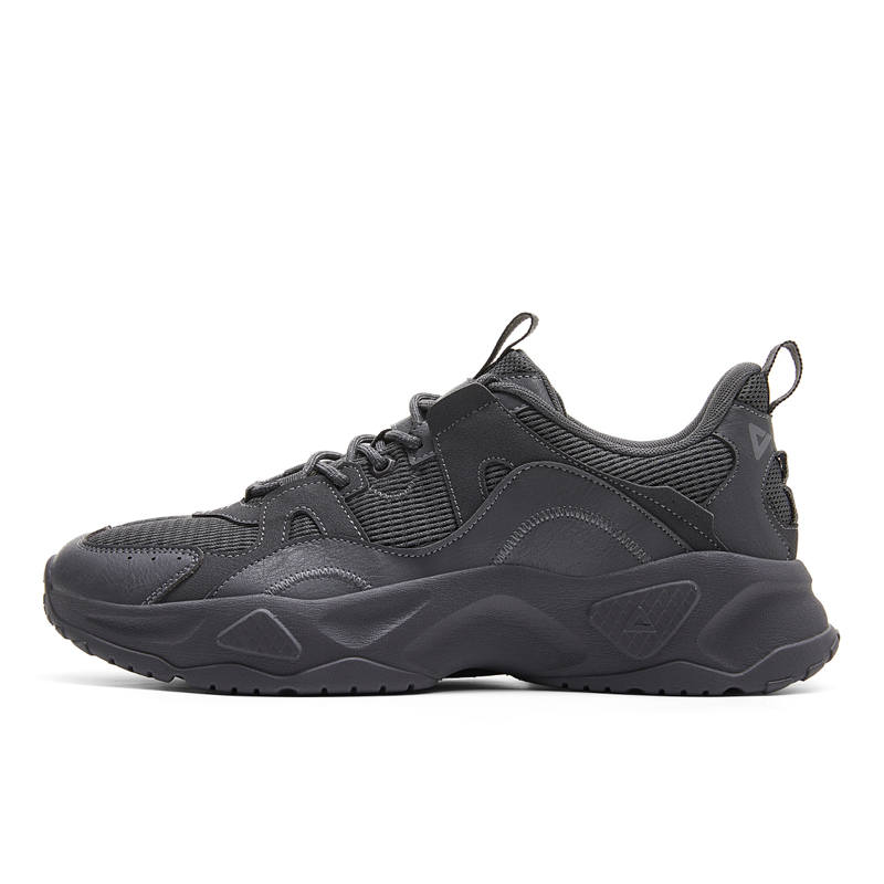 PEAK Cushioning Rebound Height Increasing Support Breathable Casual Shoes Men's Magnet Gray