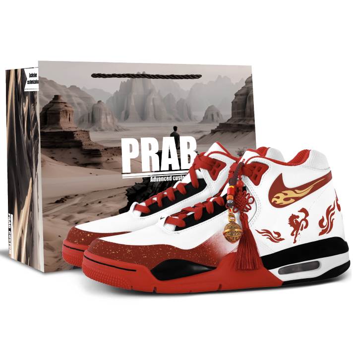 Nike Nike Flight Legacy The Steed Welcomes Spring Synthetic Leather Cushioning Abrasion Resistant Slip Resistant Mid top