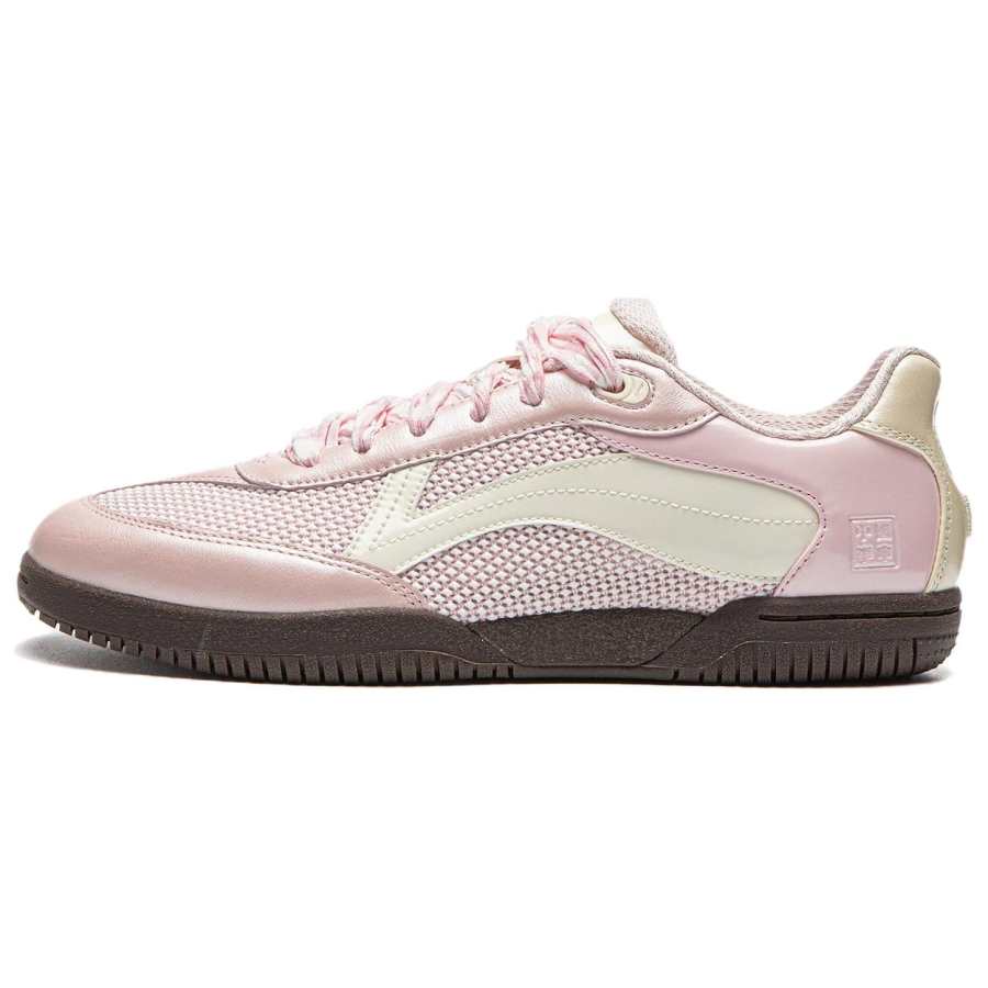 Li-Ning Li Ning Table Tennis Collection Abrasion Resistant Breathable Casual Scenario Low top Table Tennis Shoes Women's Pink