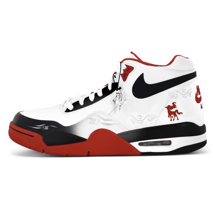 Nike Nike Flight Legacy White Horse Leaps Stream Synthetic Leather Cushioning Abrasion Resistant Slip Resistant Mid top
