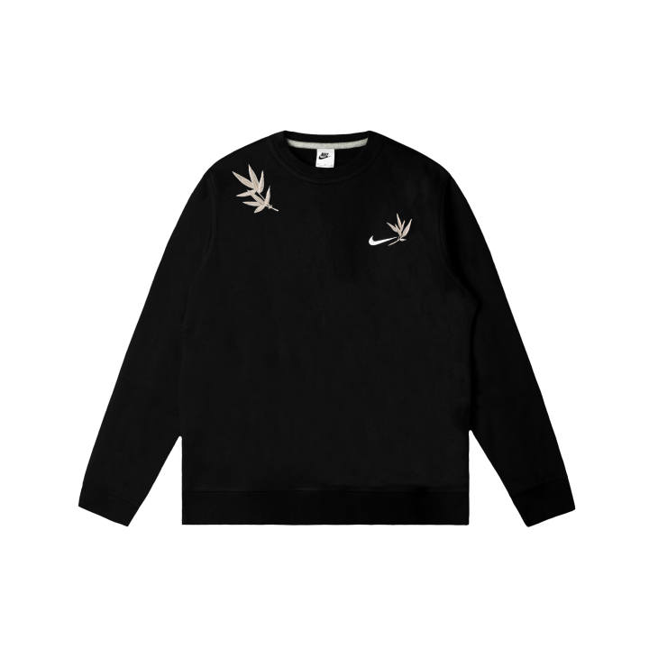 Nike Nike Club Sweatshirts Men's Black Crew Neck Moderate Regular