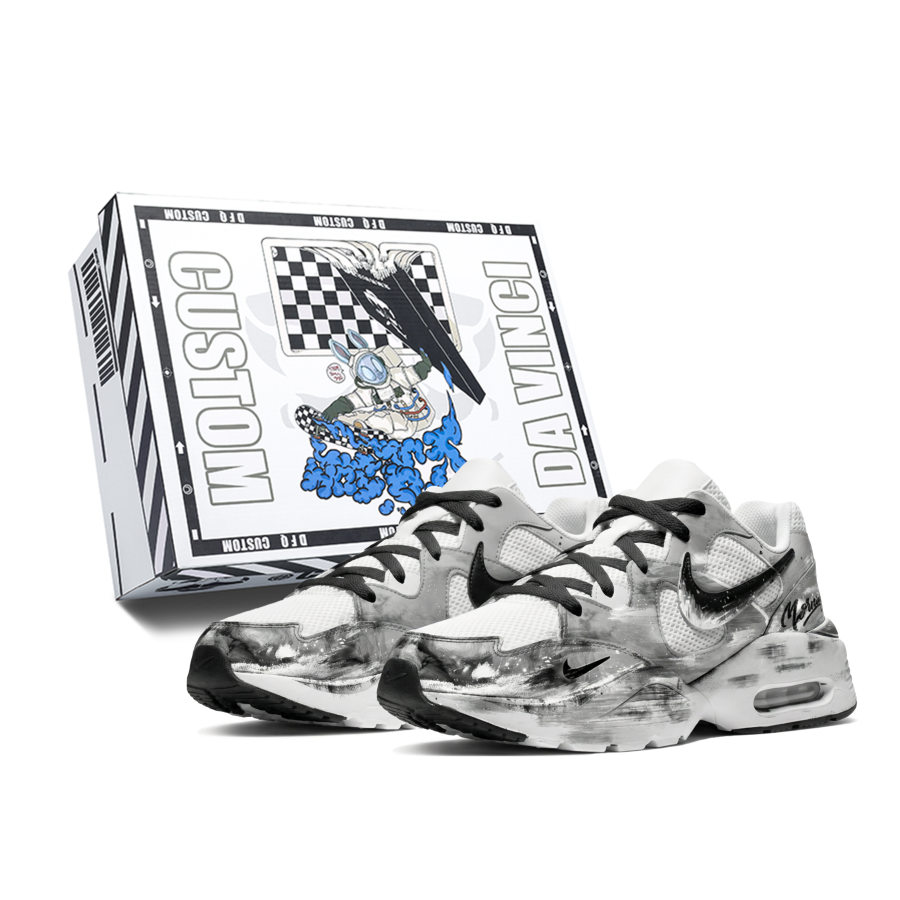 Nike Nike Air Max Fusion Misty Cloud Star Sea Box Cushioning Lightweight Low top Casual Shoes Women's White Gray