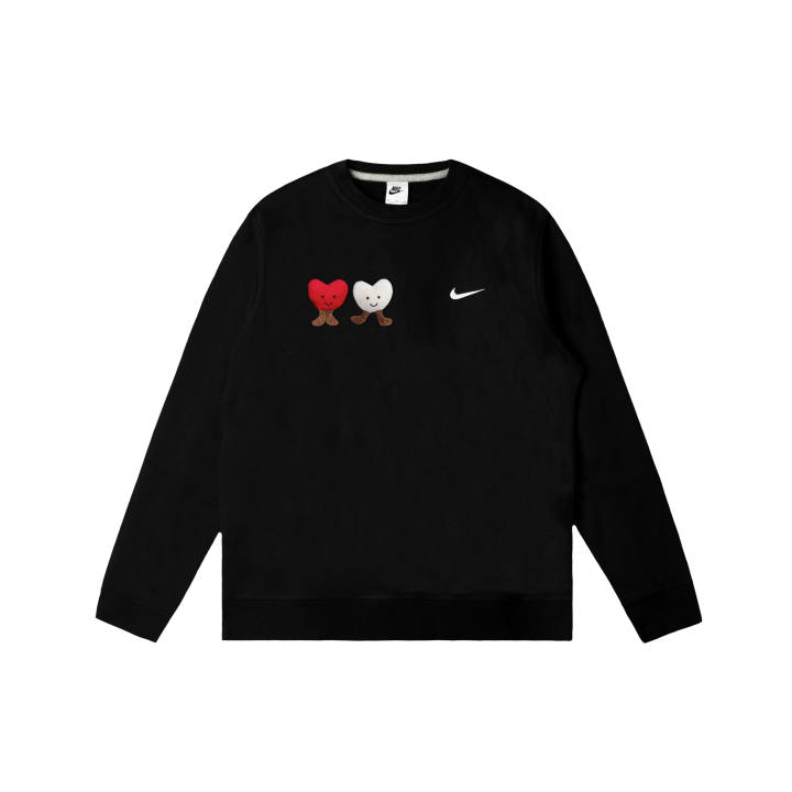 Nike Nike Club Sweatshirts Men's Black Crew Neck Moderate Regular