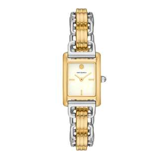 TORY BURCH Wrist Watches Quartz Movement Stainless Steel Watchband 28*19mm White Dial Women's Watch 30m Water Resistant