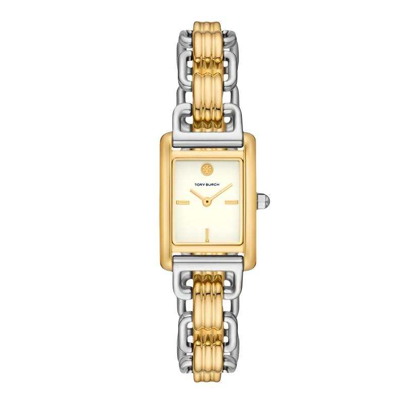 TORY BURCH Wrist Watches Quartz Movement Stainless Steel Watchband 28*19mm White Dial Women's Watch 30m Water Resistant