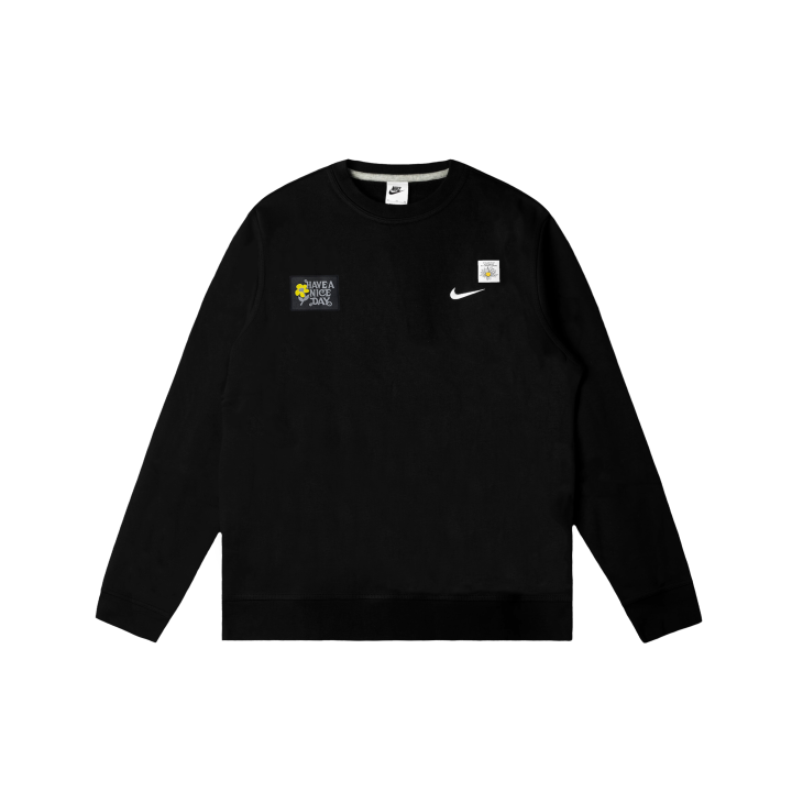 Nike Nike Club Sweatshirts Men's Black Crew Neck Moderate Regular