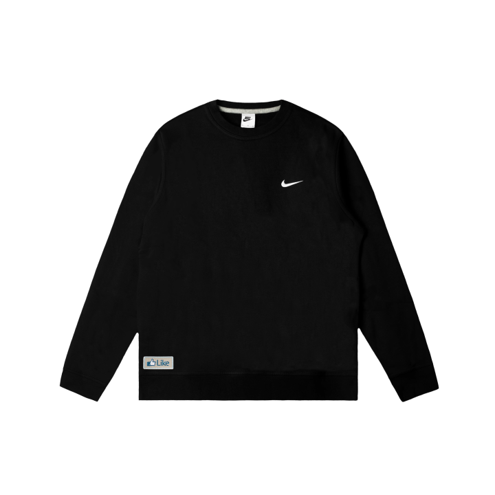 Nike Nike Club Sweatshirts Men's Black Crew Neck Moderate Regular