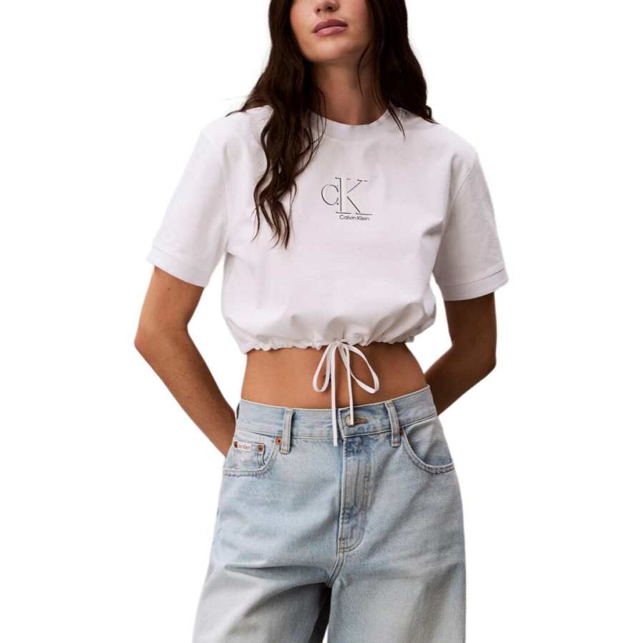 Calvin Klein T Shirts Women's White Crew Neck