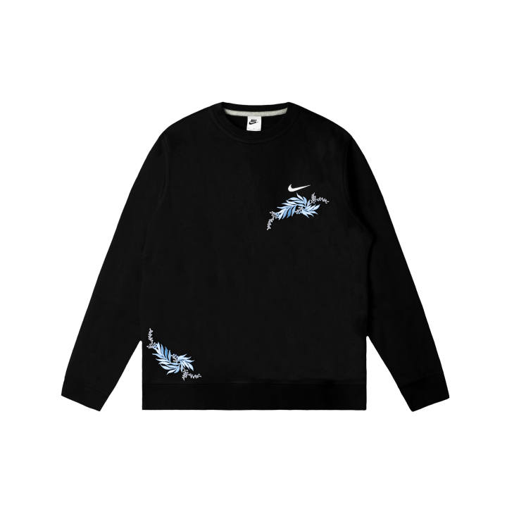 Nike Nike Club Sweatshirts Men's Black Crew Neck Moderate Regular