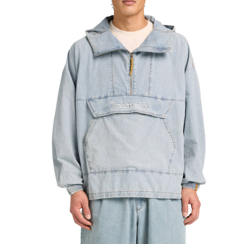 Timberland Jackets Unisex Light Blue Hooded Non Detachable Moderate Straight Fit