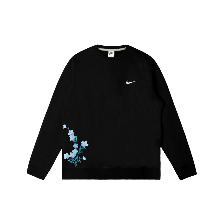 Nike Nike Club Sweatshirts Men's Black Crew Neck Moderate Regular
