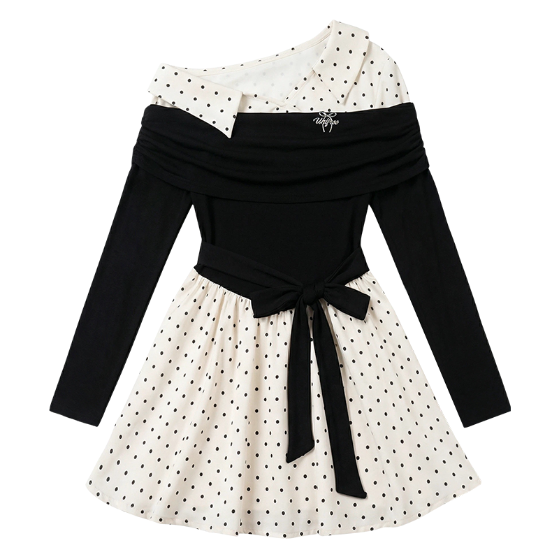 Fabric Pig Long Sleeved Dress Women's