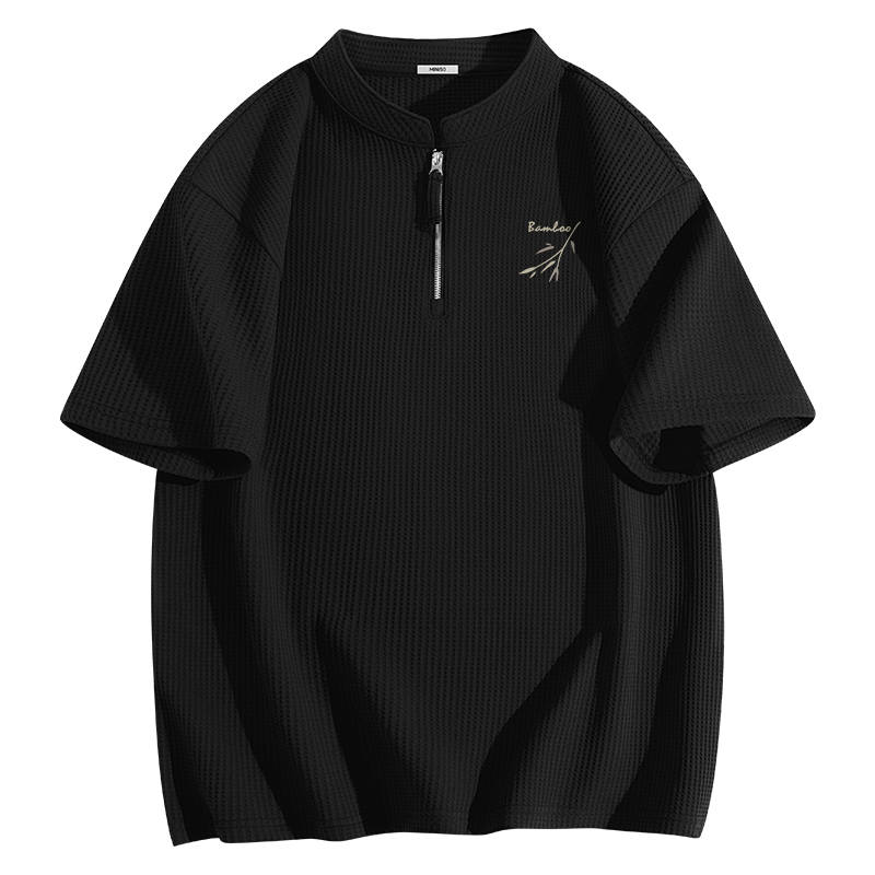 MINISO T Shirts Unisex Stand Collar Moderate Straight Fit