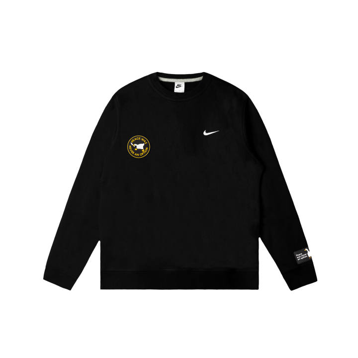 Nike Nike Club Sweatshirts Men's Black Crew Neck Moderate Regular