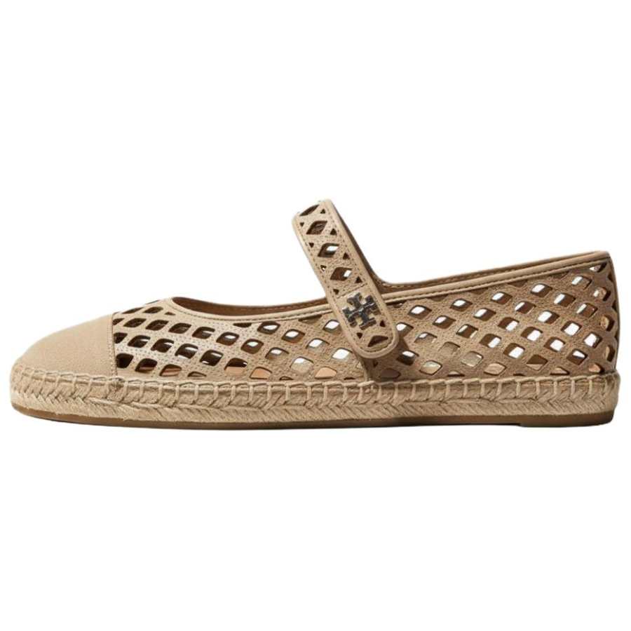 TORY BURCH Flat Mary Jane Shoes 1cm Women's Light Khaki