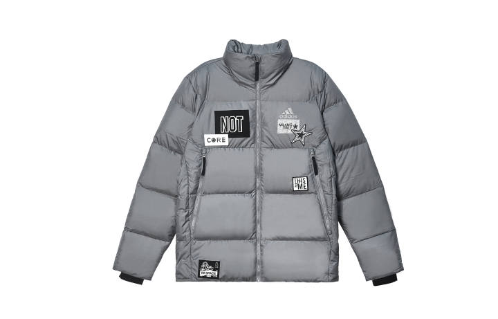 Adidas Adidas Down Jackets Unisex Gray Stand Collar Moderate Puffer Jacket