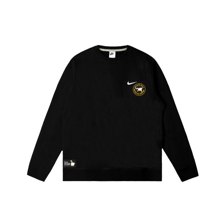 Nike Nike Club Sweatshirts Men's Black Crew Neck Moderate Regular