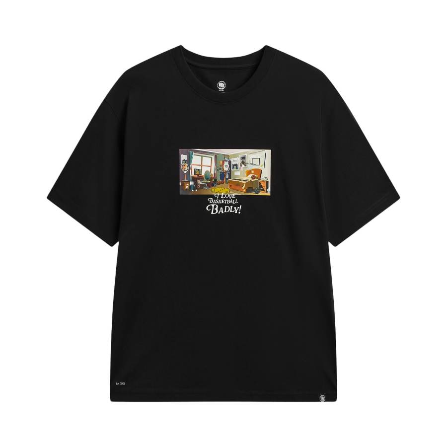 Li-Ning Li Ning T Shirts Men's Black Crew Neck Moderate