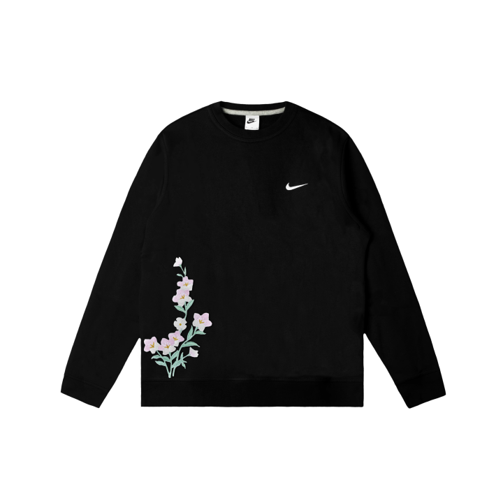 Nike Nike Club Sweatshirts Men's Black Crew Neck Moderate Regular