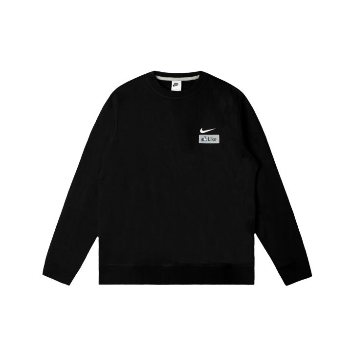 Nike Nike Club Sweatshirts Men's Black Crew Neck Moderate Regular
