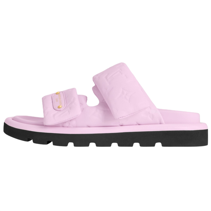 LOUIS VUITTON Slide Slippers Women's Pink