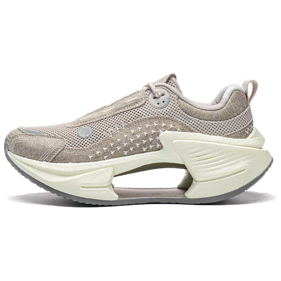 Li-Ning Li Ning Abrasion Resistant Rebound Low top Casual Running Shoes Women's Gray