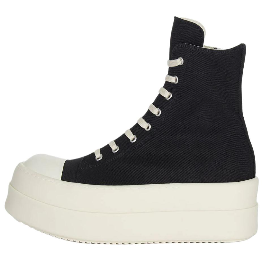 Rick Owens DRKSHDW Temple Mega Bumper High top Canvas Shoes 6.5cm Men's Black