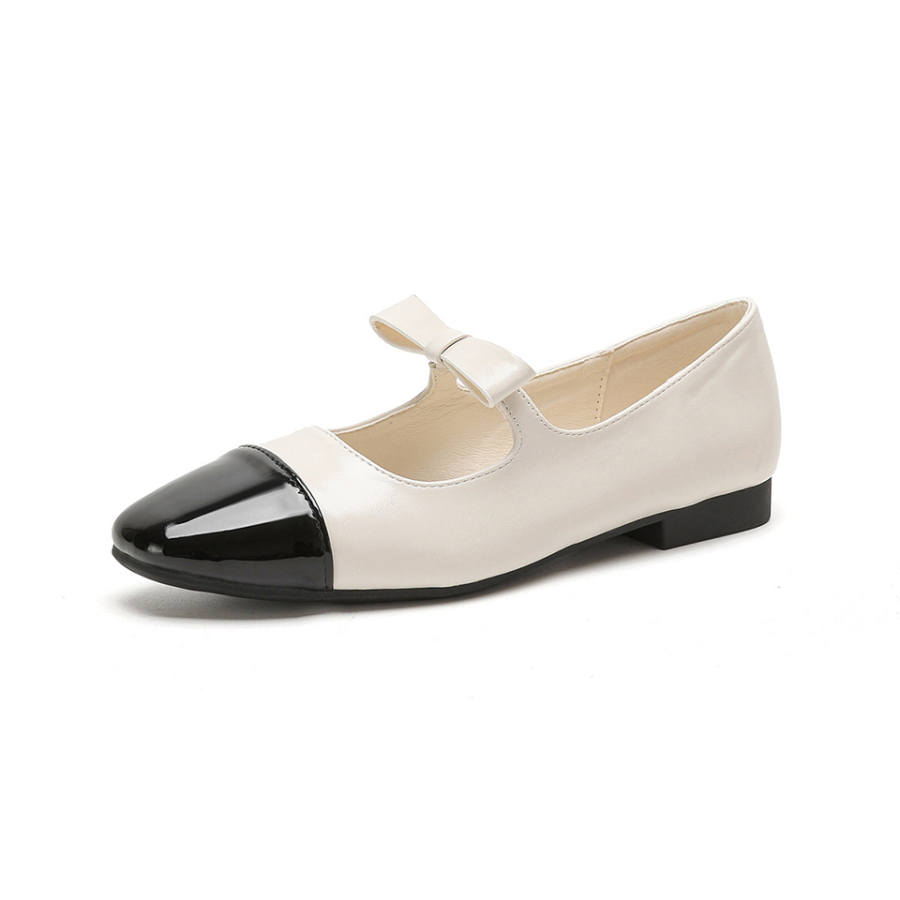 Lanza Mary Jane Shoes Women's Apricot/Black